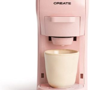 CREATE IKOHS Máquina de Café Espresso Italiano - Cafetera Multi Cápsulas Compatible Nespresso 3 en 1, 19 Bares con 2 Programas de Café, deposito extraíble, 0,6 L, 1450 W (Rosa pastel)