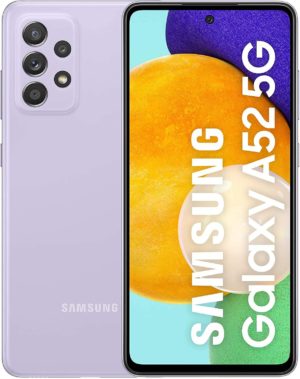 Samsung Smartphone Galaxy A52 5G con Pantalla Infinity-O FHD+ de 6,5 Pulgadas, 8 GB de RAM y 256 GB de Memoria Interna Ampliable, Batería de 4500 mAh y Carga Superrápida Violeta (Version ES)