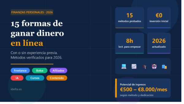 15 Formas Reales de Ganar Dinero en Línea en 2026 (Con o Sin Experiencia)