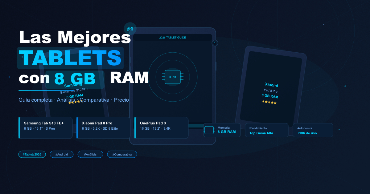 Las Mejores tablets con 8 Gb RAM